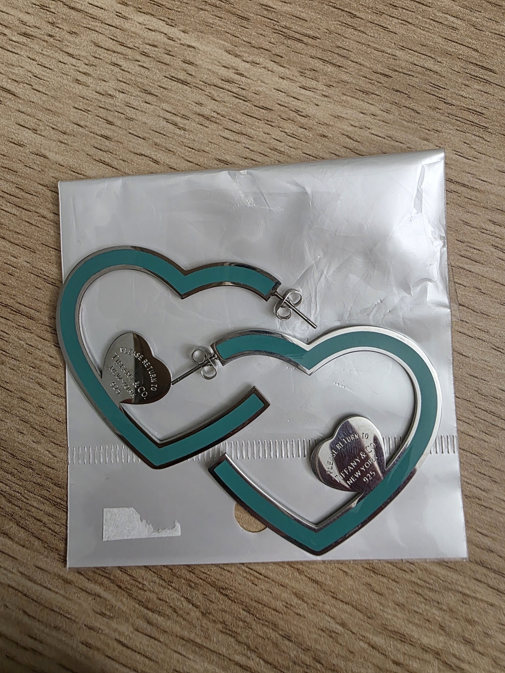 Designer earrings stainless steel heart.